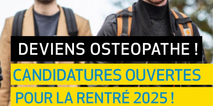 Les candidatures pour la rentrée 2025 sont ouvertes (formation initiale d'ostéopathe)