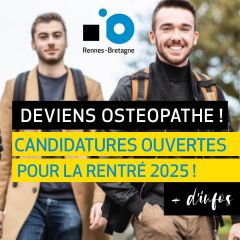 Les candidatures pour la rentrée 2025 sont ouvertes (formation initiale d'ostéopathe)