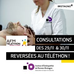 Soutien au Téléthon les 29 et 30 novembre 2024 : Les bénéfices des séances reversés à l'AFM !