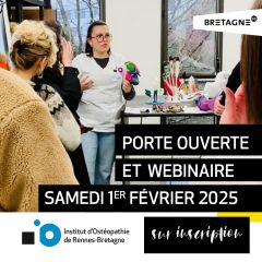 Porte ouverte samedi 1er février en présentiel dans l'école ou en webianire