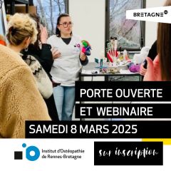 Porte ouverte samedi 8 mars en présentiel dans l'école ou en webinaire